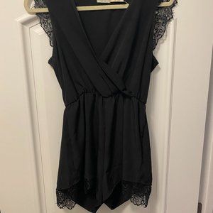Kimchi Blue Black Lacy Romper